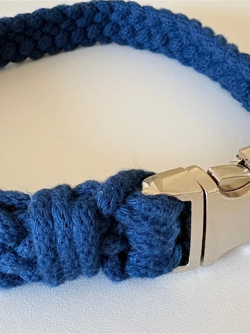 Sapphire Dog Collar- Size Medium 15 1/2”